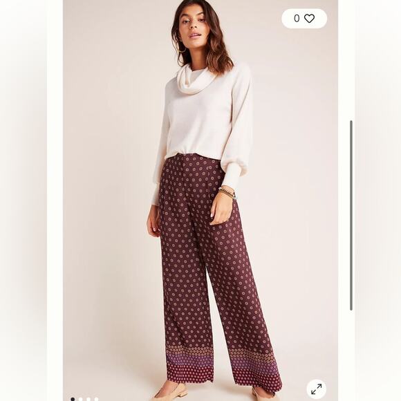Anthropologie Pants - Anthropologie Marsden Wide Leg Geo Print Pants Size‎ 14